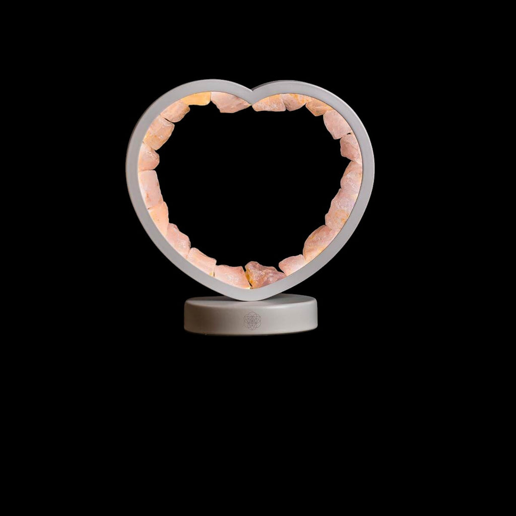 Love Magnet - Rose Quartz Heart Lamp by Conscious Items