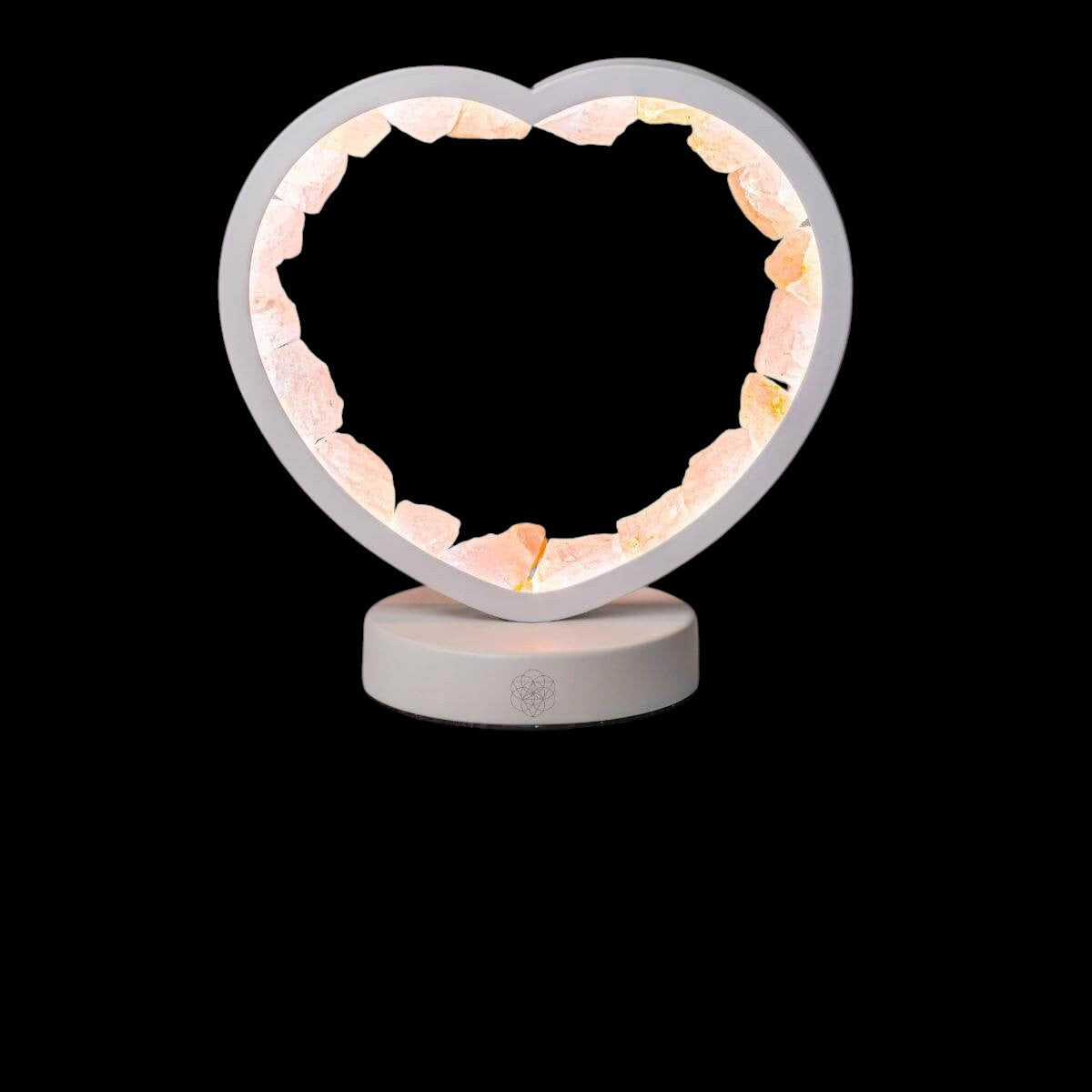 Love Magnet - Rose Quartz Heart Lamp by Conscious Items