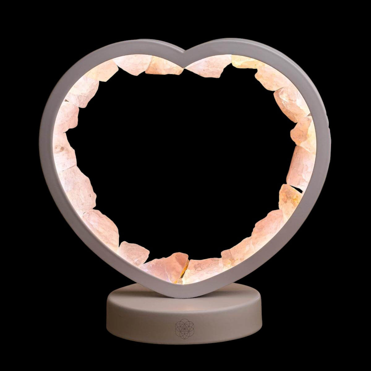 Love Magnet - Rose Quartz Heart Lamp by Conscious Items
