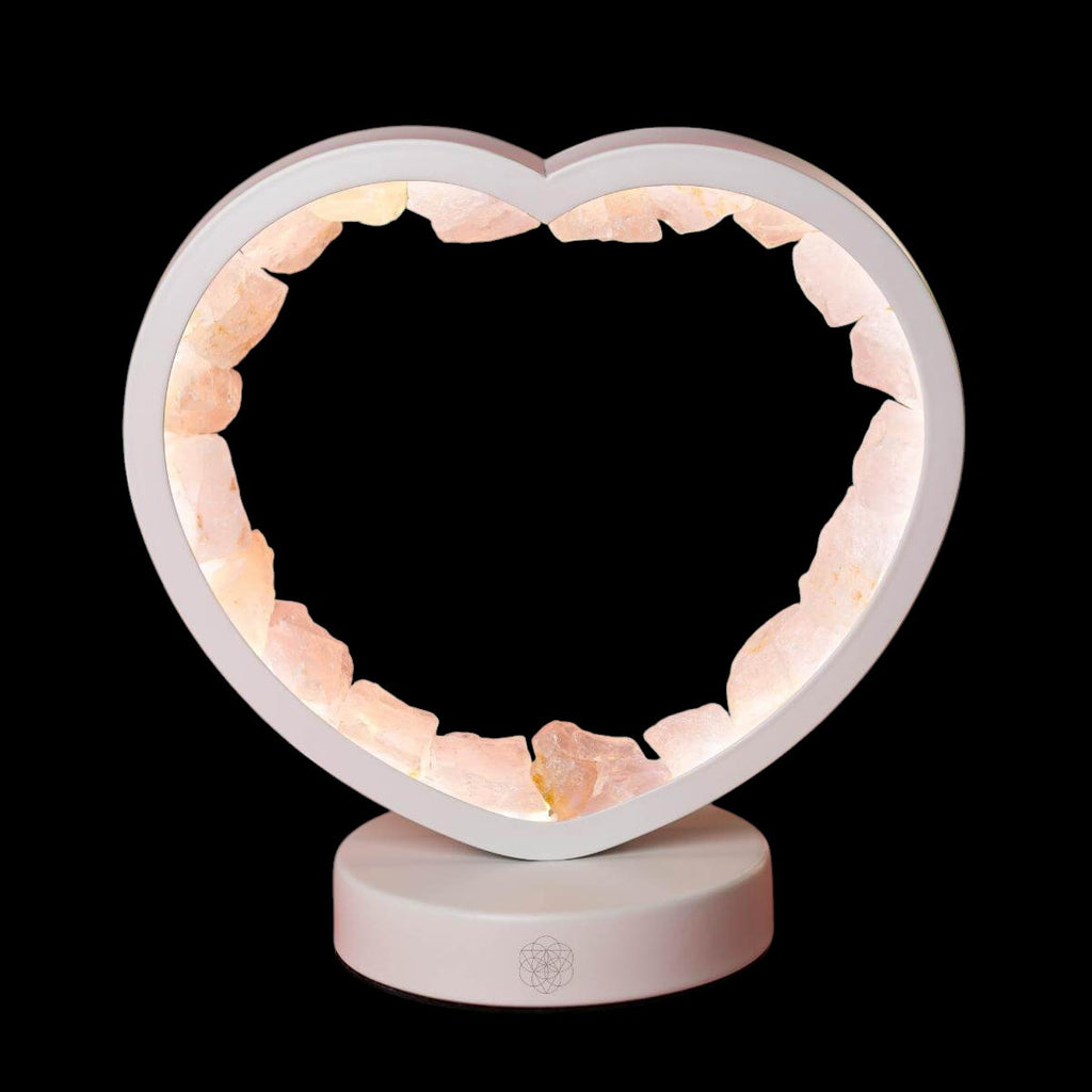 Love Magnet - Rose Quartz Heart Lamp by Conscious Items