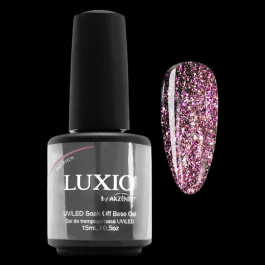 Luxio - Effects Pink Shimmer Top Gel by kvadrat store