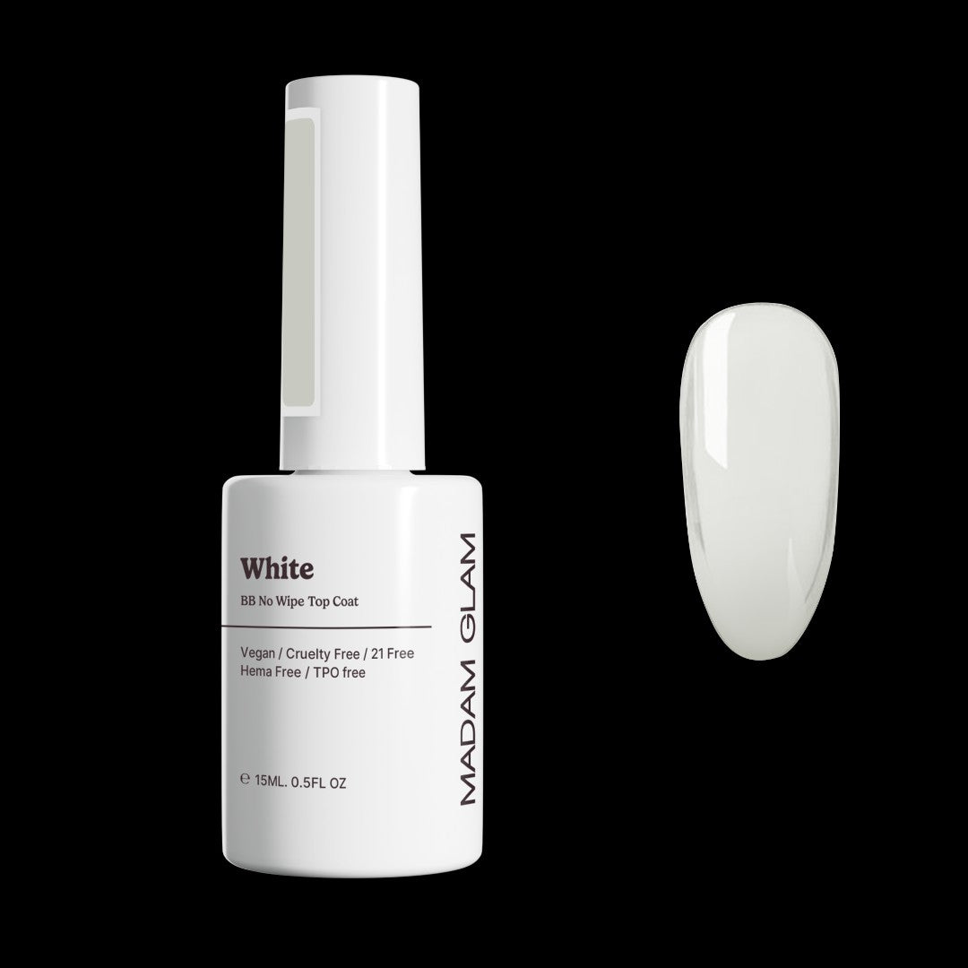 White BB No Wipe Top Coat by Madam Glam