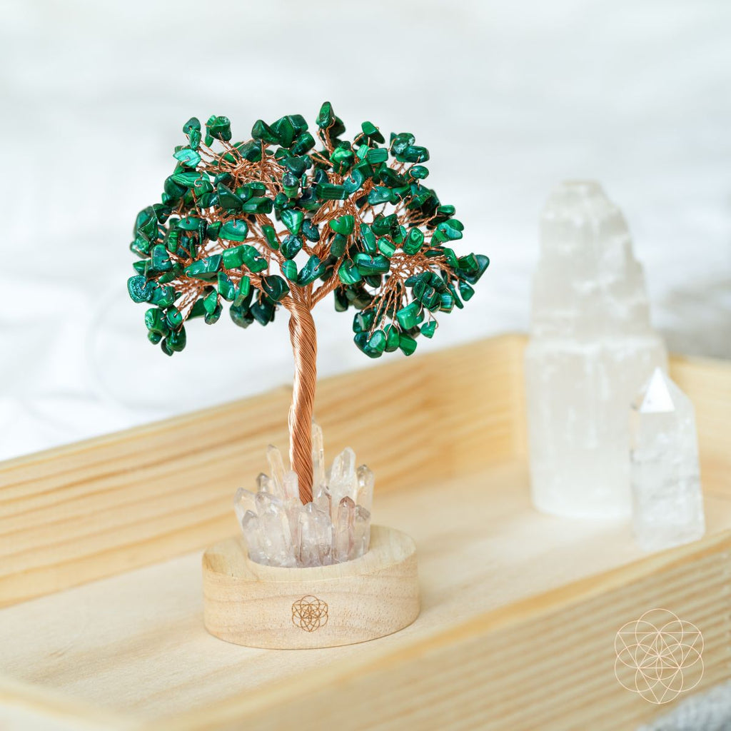 Malachite Anxiety Tree Lamp by Conscious Items