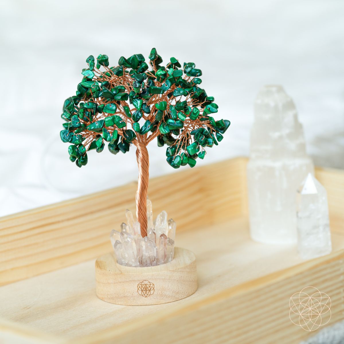Malachite Anxiety Tree Lamp by Conscious Items