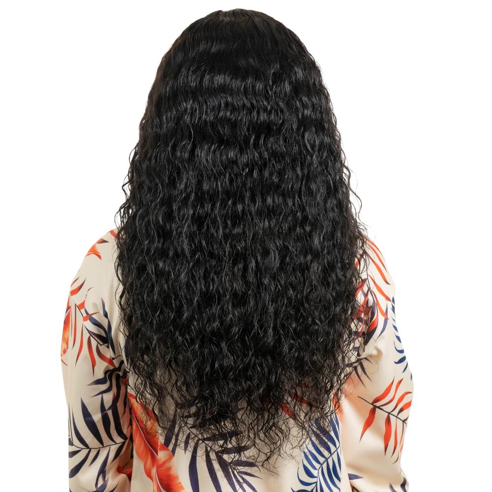 Messy Curl 4x4 Transparent Lace 100% Human Hair Closure Wig by Private Label