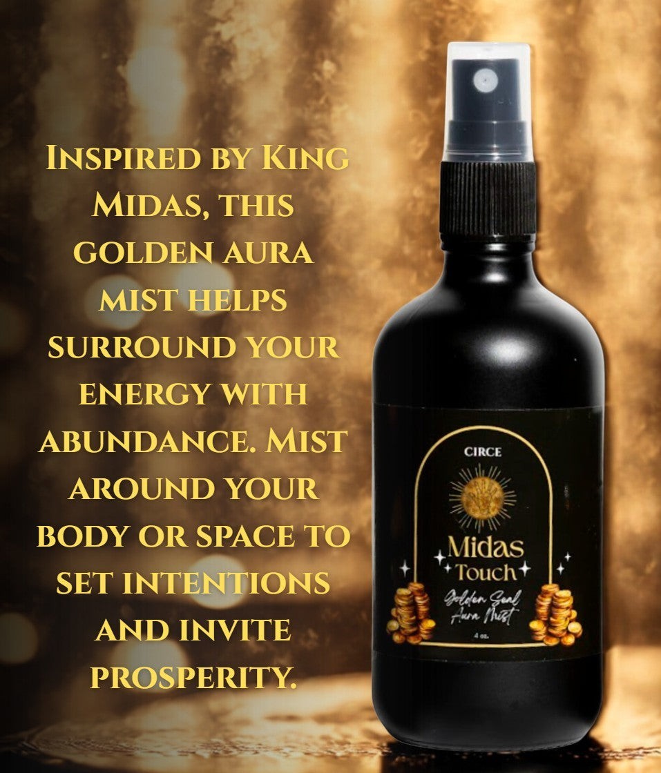 Midas Touch Aura Mist – Luxury Amber, Saffron & Patchouli Prosperity Spray by Circe Boutique