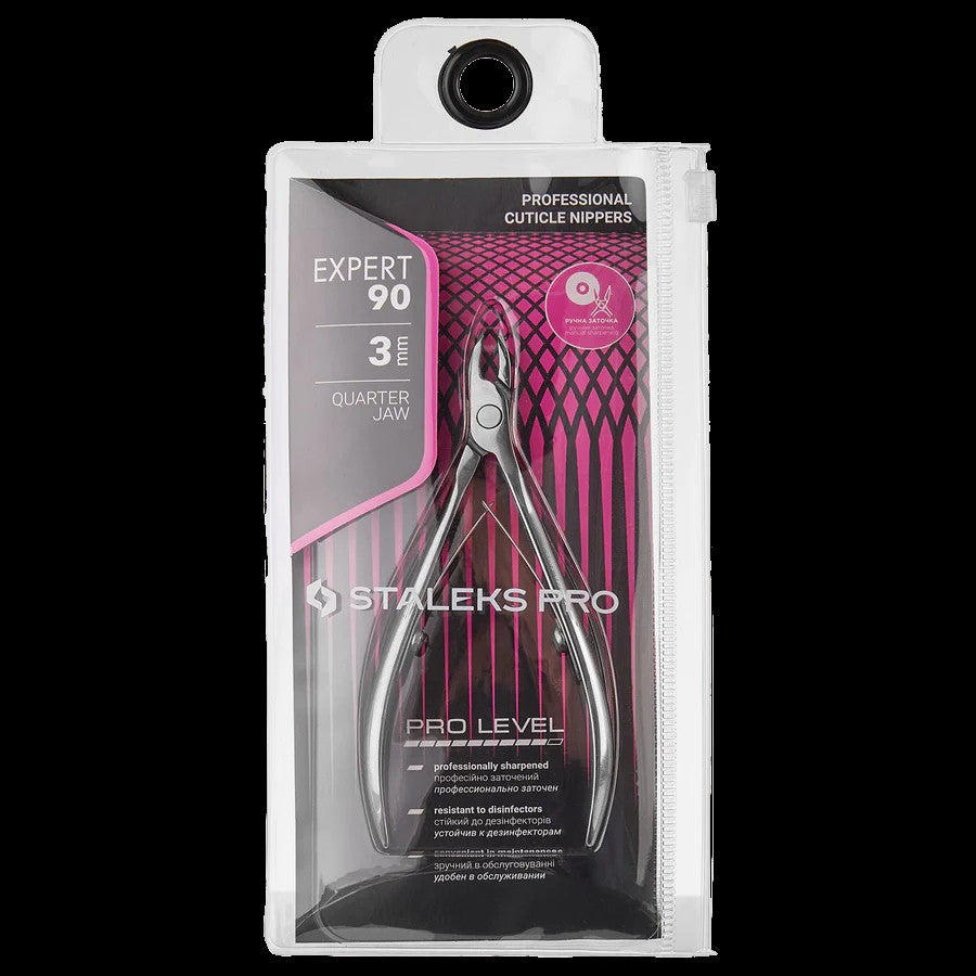 STALEKS Pro Expert 90 Professional Cuticle Nippers 3 mm Ne-90-3 by kvadrat store