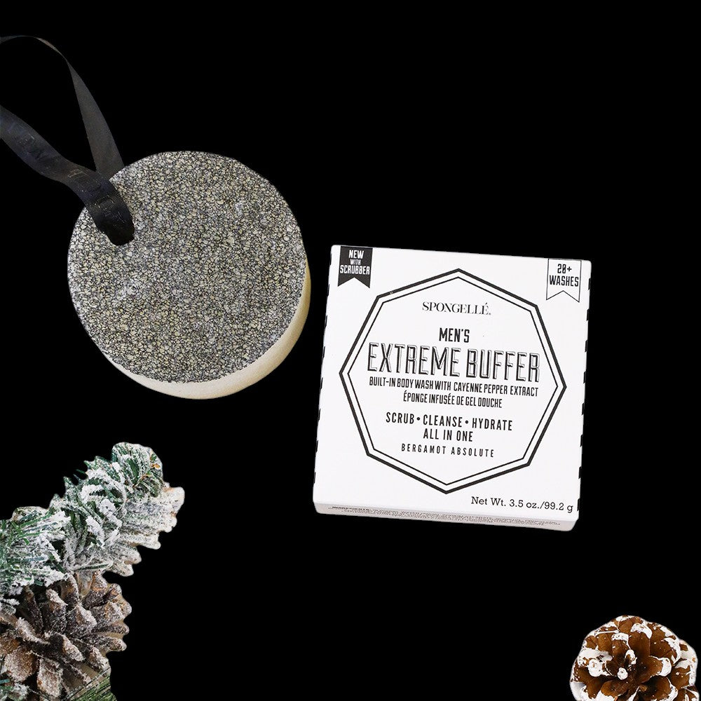 20+ Men's Extreme Buffer | Black Scrubber by Spongellé