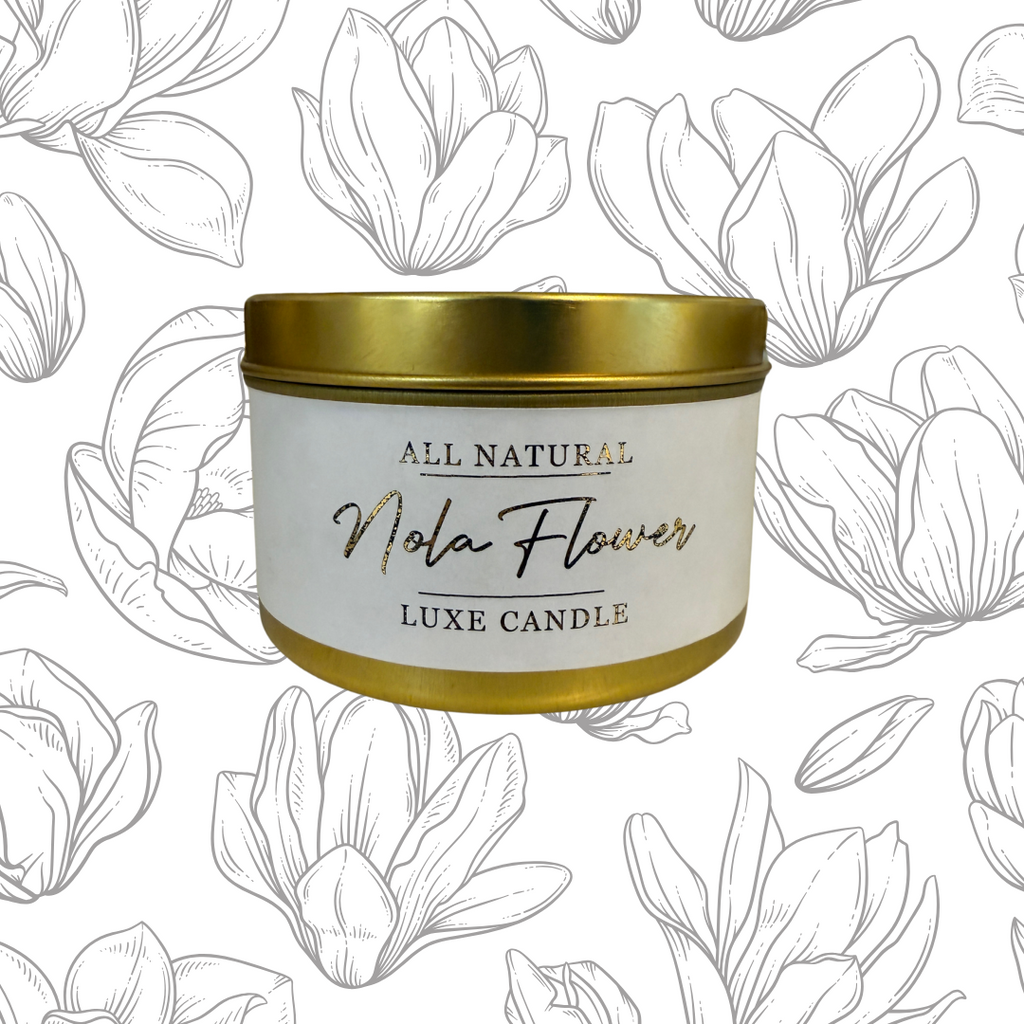 Nola Flower - Luxe Hand-Poured Natural Coconut Wax Candle by The Good Shaman