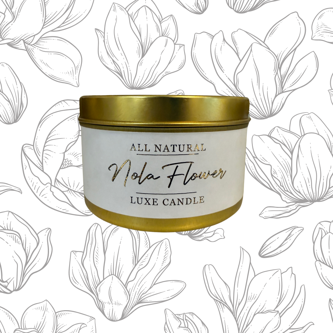 Nola Flower - Luxe Hand-Poured Natural Coconut Wax Candle by The Good Shaman