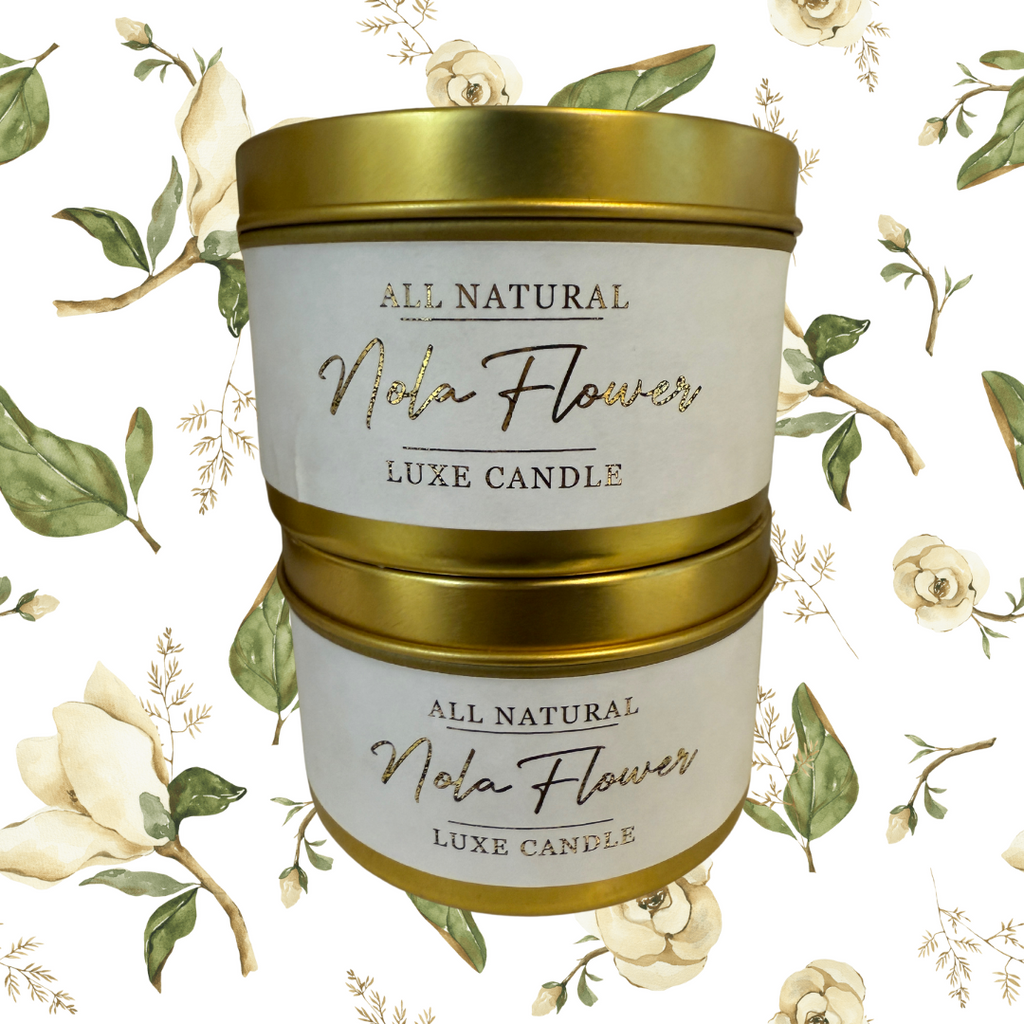 Nola Flower - Luxe Hand-Poured Natural Coconut Wax Candle by The Good Shaman