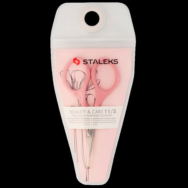 STALEKS BEAUTY & CARE 11 TYPE 3 MULTI PURPOSE SCISSORS PINK SBC-11/3 - STALEKS™ by kvadrat store