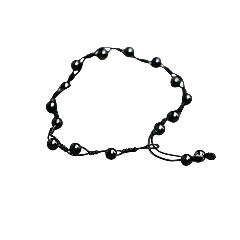 Obsidian Grounding Anklet by Conscious Items
