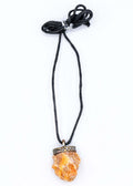 Orange Calcite Crystal Necklace