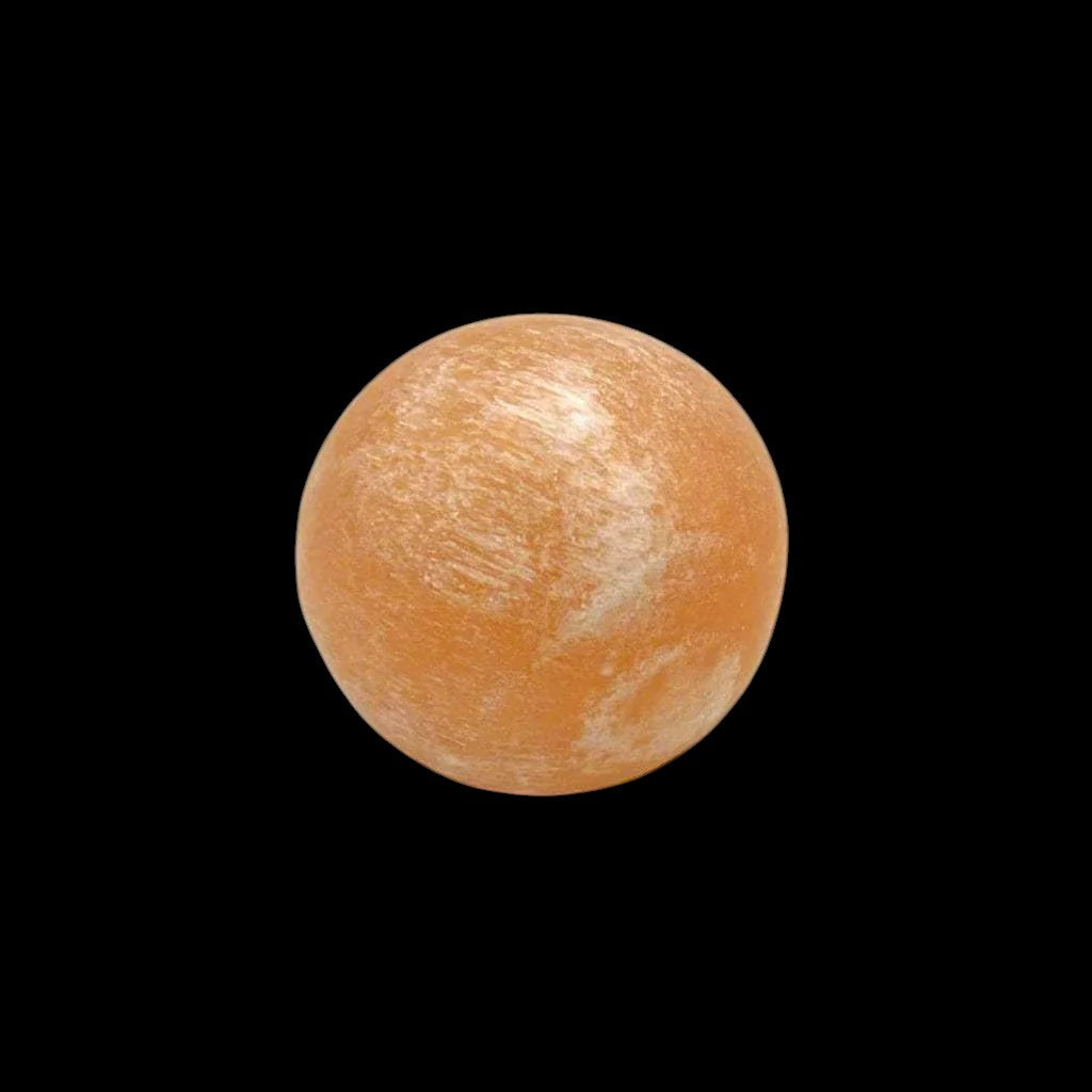 Peach Selenite Pocket Sphere