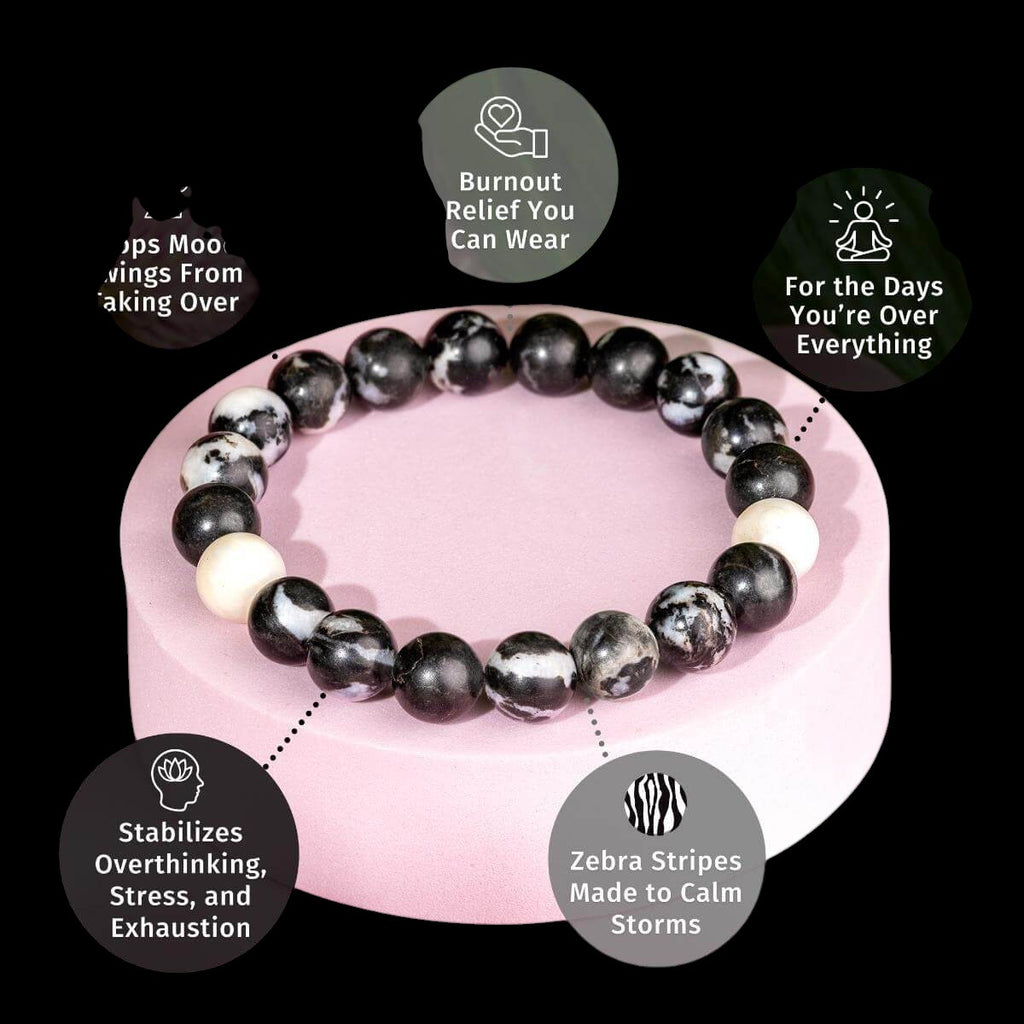 Permission to Pause - The Zebra Jasper Bracelet by Conscious Items
