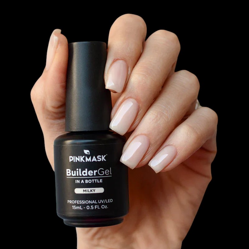 Pink Mask - Builder Gel in a Bottle Milky by kvadrat store