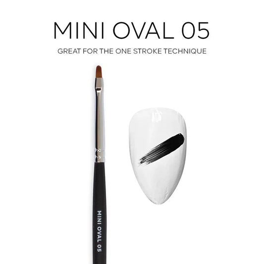 Pink Mask - Gel Brush Mini Oval 05 by kvadrat store