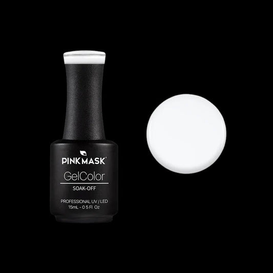 Pink Mask - Gel Color White Tips by kvadrat store
