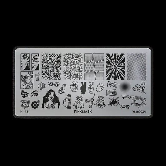 Pink Mask - Stamping Plate Boom! #78 by kvadrat store