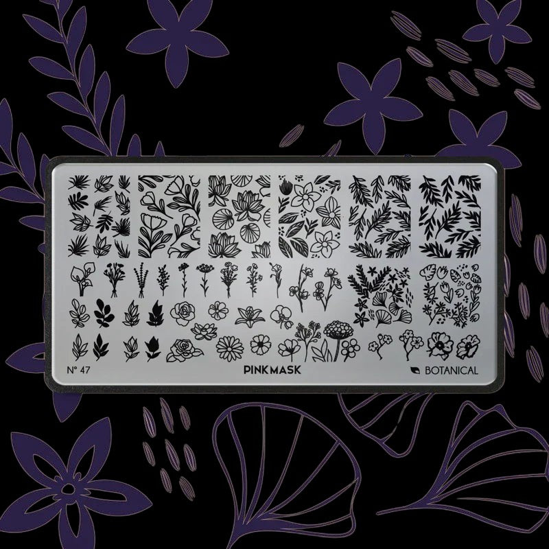 Pink Mask - Stamping Plate Botanical #47 by kvadrat store