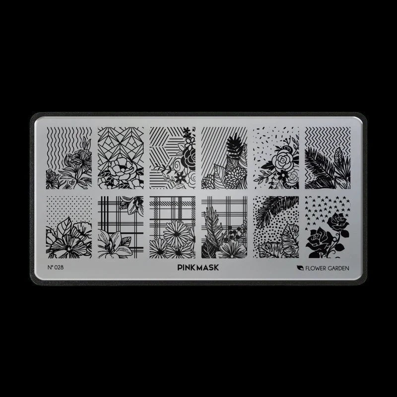 Pink Mask - Stamping Plate Flower Garden #28 by kvadrat store