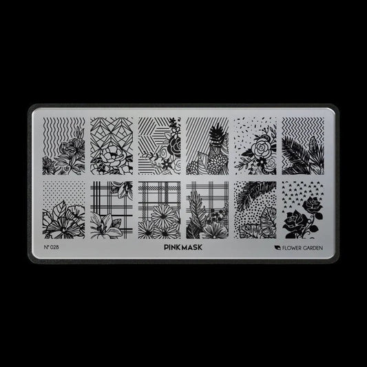 Pink Mask - Stamping Plate Flower Garden #28 by kvadrat store
