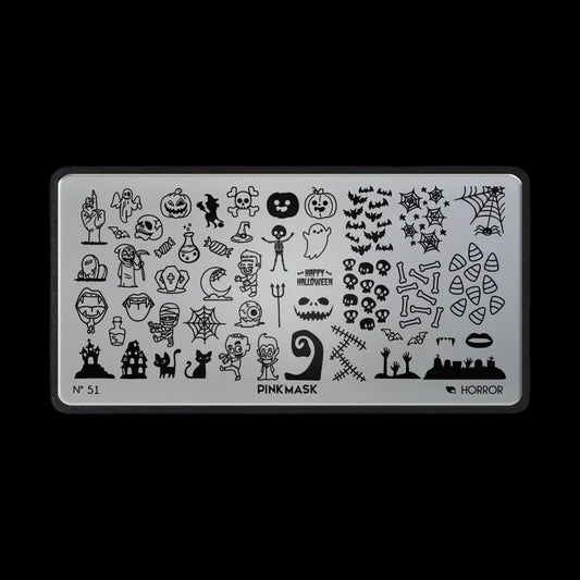 Pink Mask - Stamping Plate Horror #51 by kvadrat store