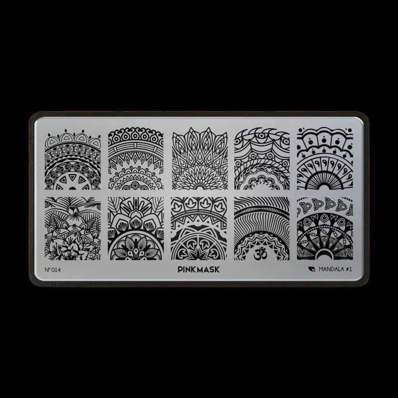 Pink Mask - Stamping Plate Mandala #14 by kvadrat store