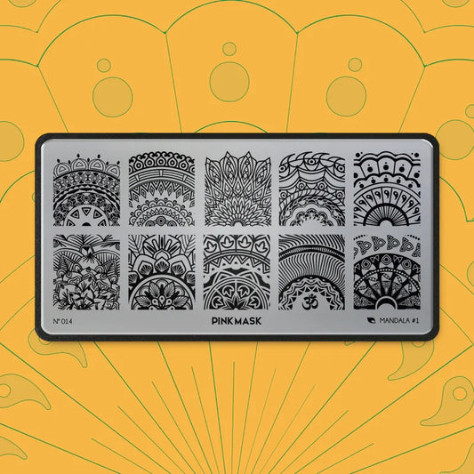 Pink Mask - Stamping Plate Mandala #14