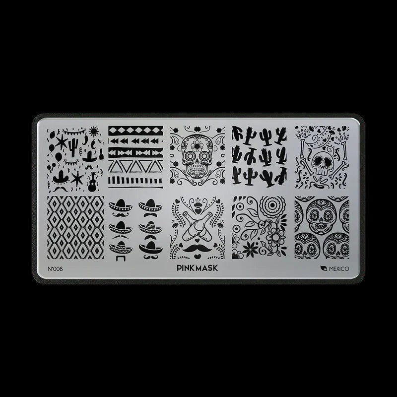 Pink Mask - Stamping Plate Mexico #8 by kvadrat store