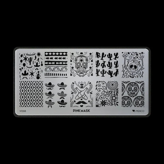 Pink Mask - Stamping Plate Mexico #8 by kvadrat store