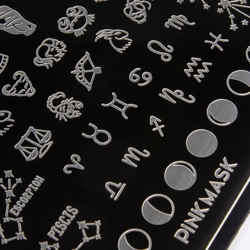 Pink Mask - Stamping Plate Zodiac #62 by kvadrat store