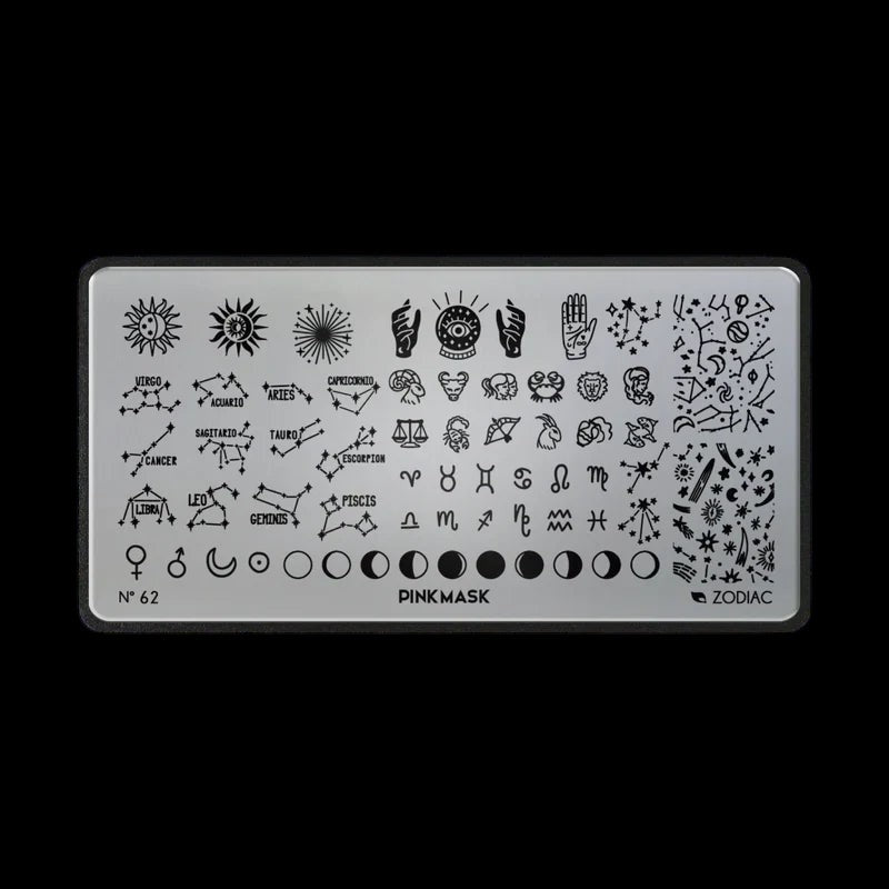 Pink Mask - Stamping Plate Zodiac #62 by kvadrat store