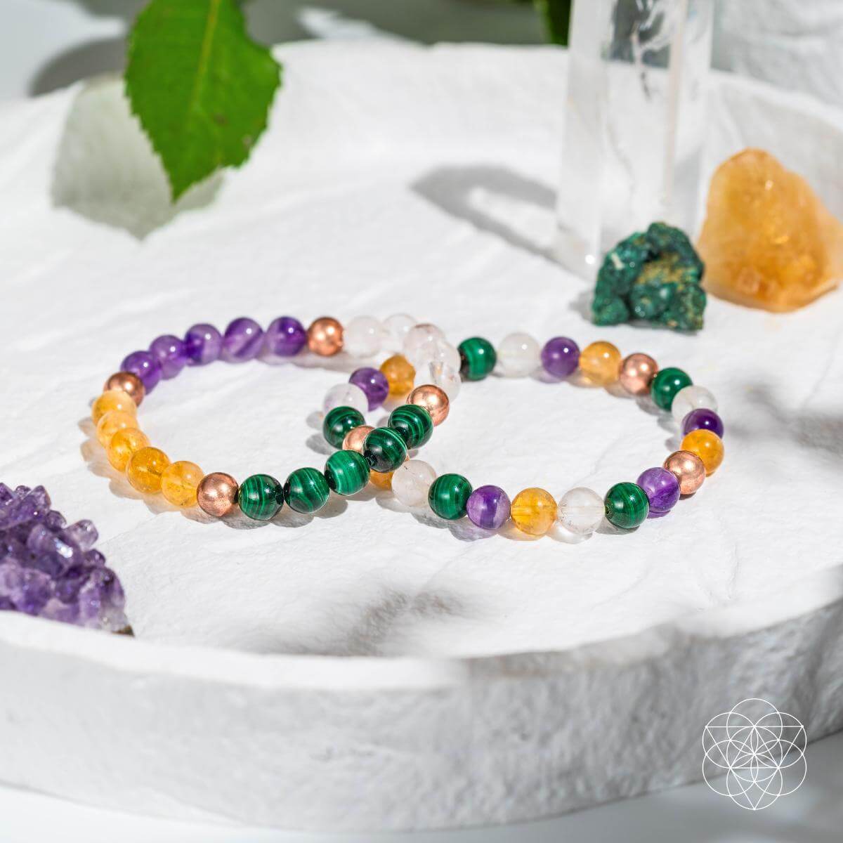 Powerhouse of Wealth Manifestation - Crystal Quartet Bracelet Set by Conscious Items