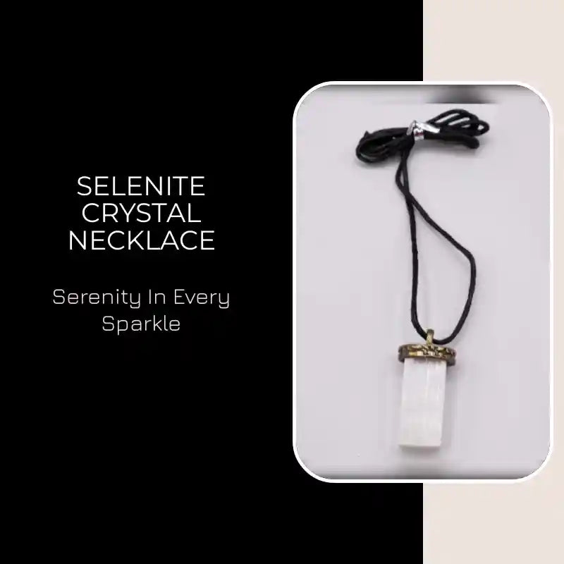 Selenite Crystal Necklace by@Outfy