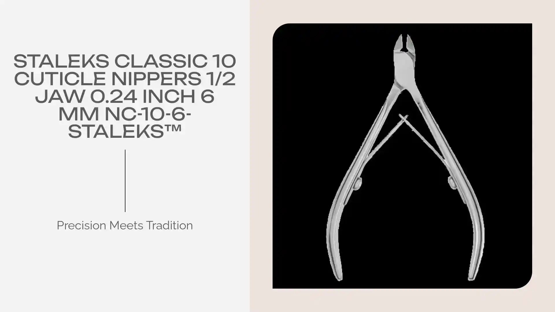 STALEKS CLASSIC 10 CUTICLE NIPPERS 1/2 JAW 0.24 INCH 6 MM NC-10-6- STALEKS&trade; by@Outfy