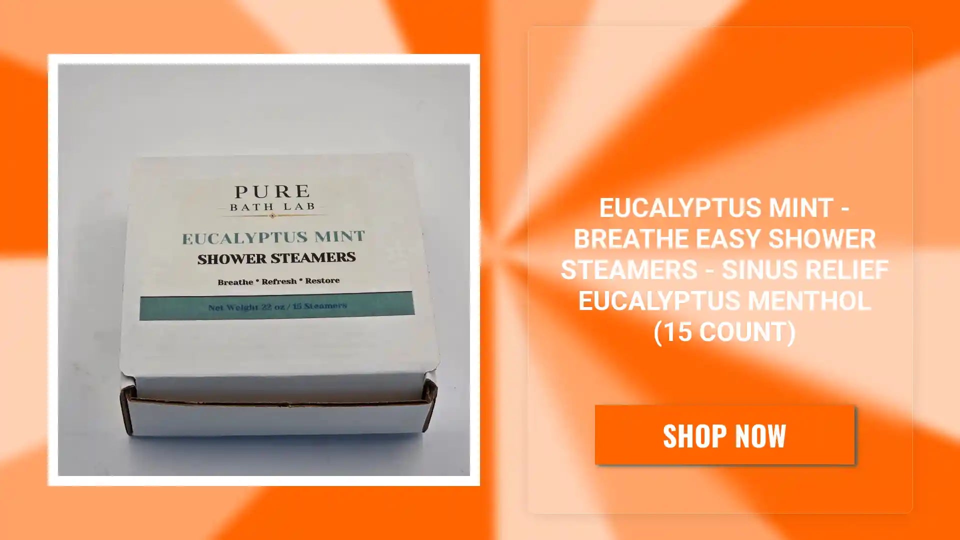 Eucalyptus Mint - Breathe Easy Shower Steamers - Sinus Relief Eucalyptus Menthol (15 count) by@Outfy
