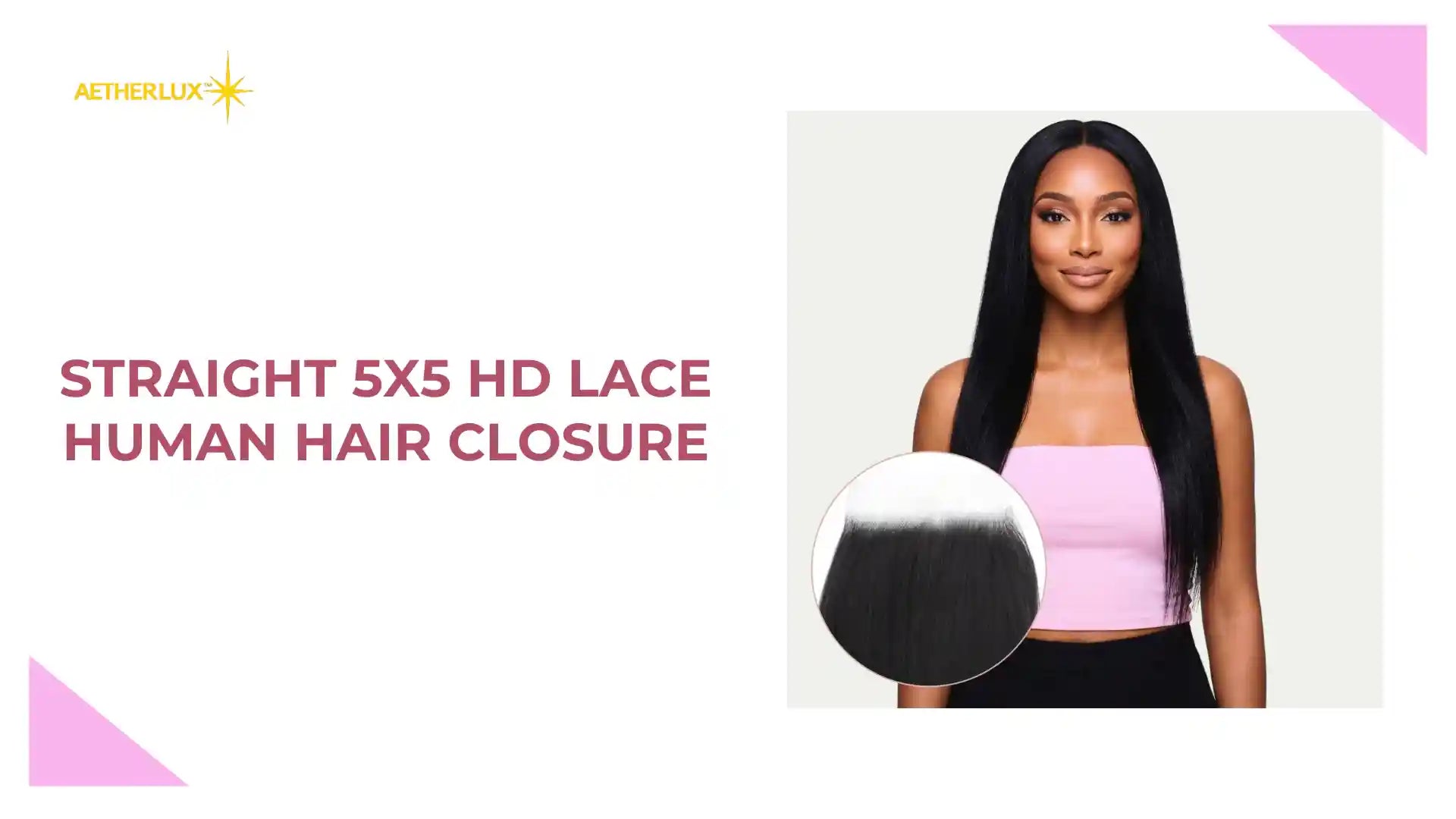 Straight 5x5 HD Lace Human Hair Closure by@Outfy