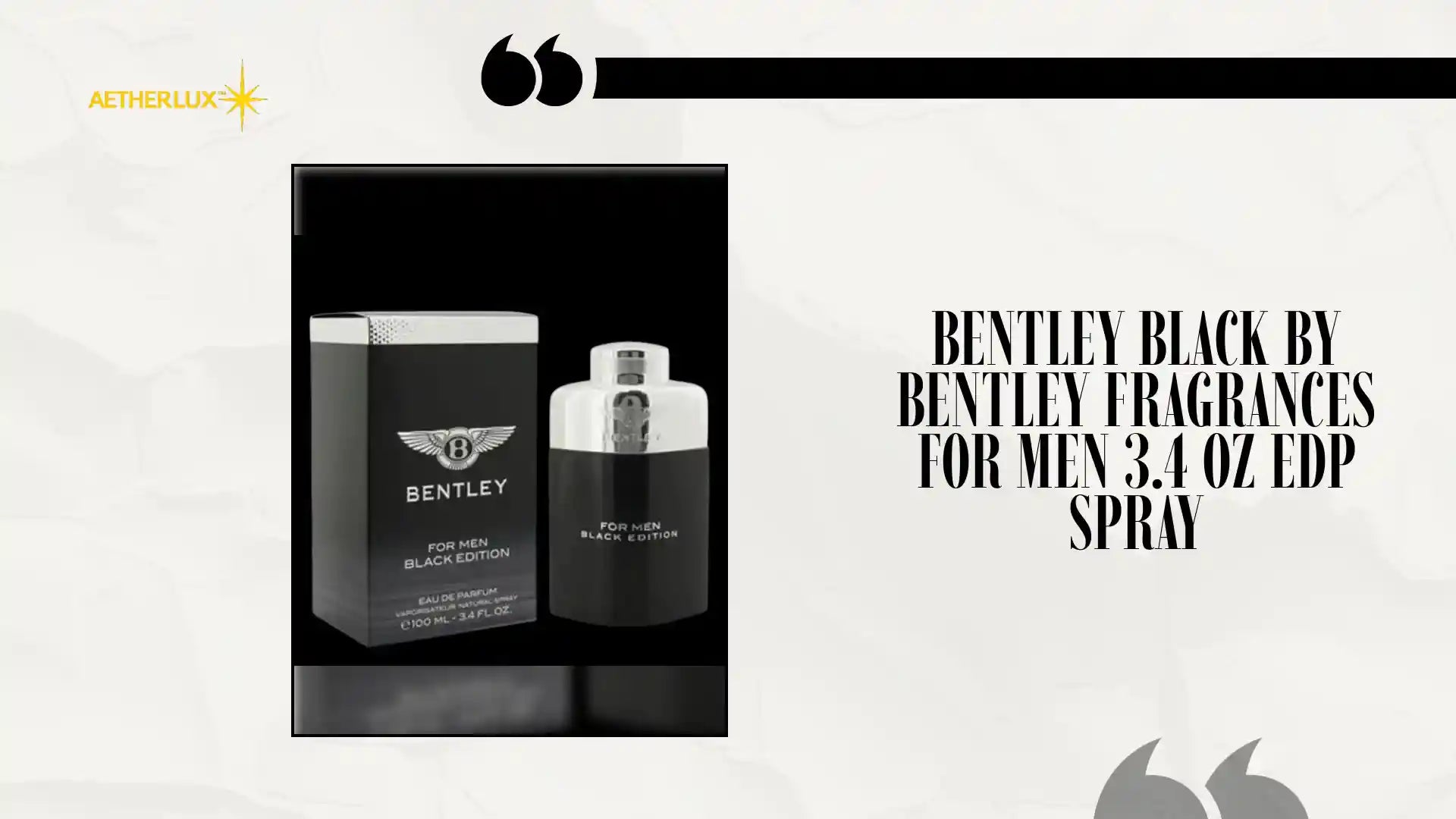 Bentley Black By Bentley Fragrances For Men 3.4 oz EDP Spray by@Outfy