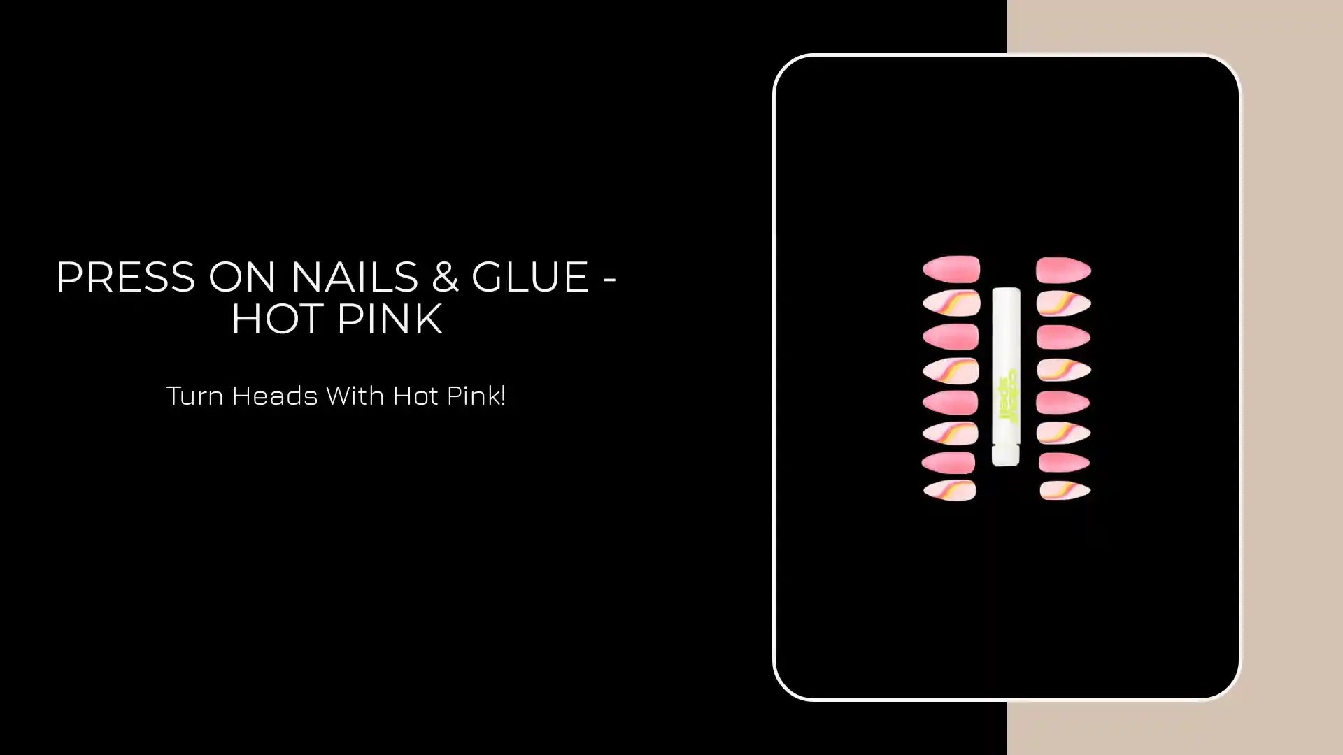 Press On Nails & Glue - Hot Pink by@Outfy