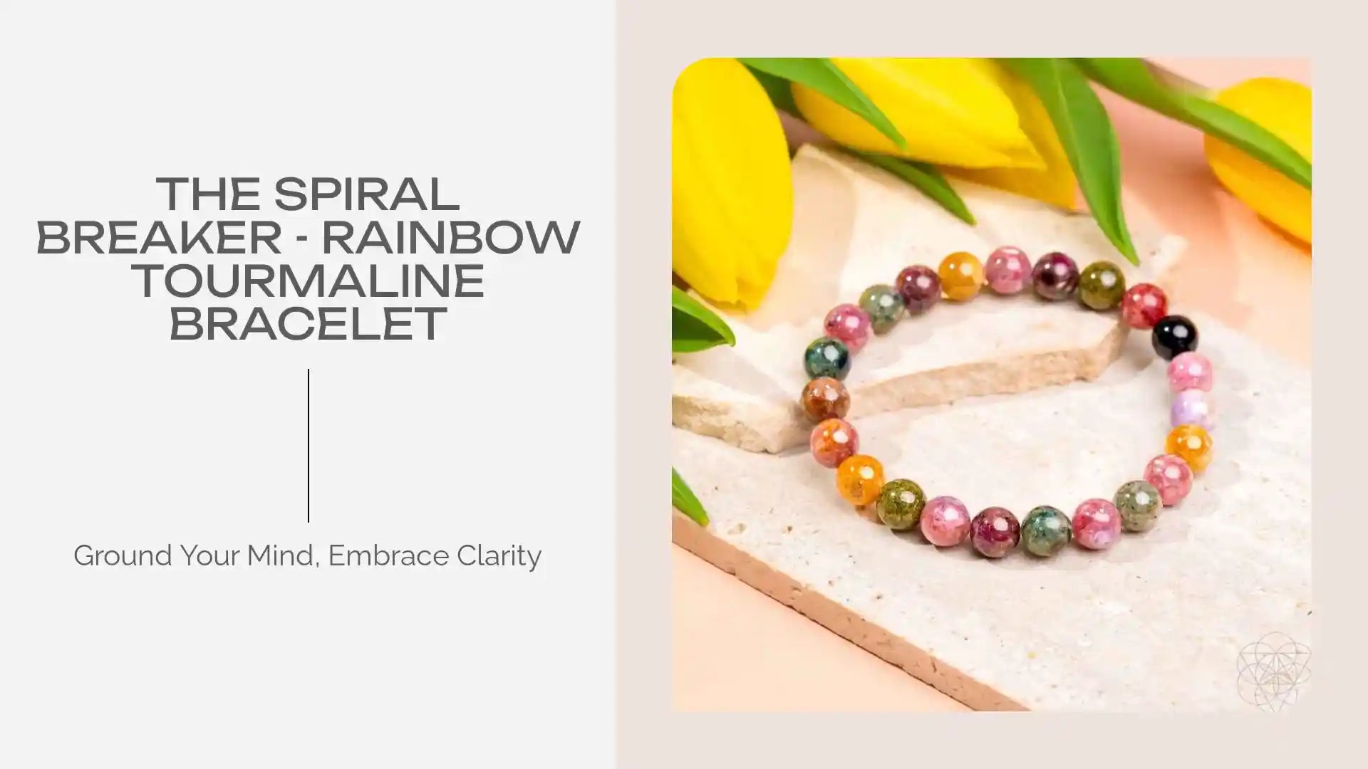 The Spiral Breaker - Rainbow Tourmaline Bracelet by@Outfy