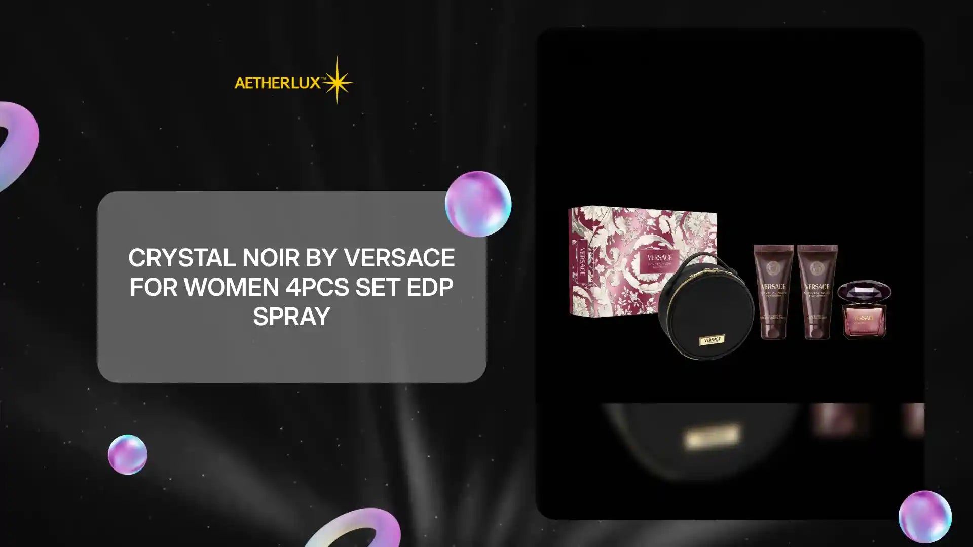 Crystal Noir By Versace For Women 4Pcs Set EDP Spray by@Outfy