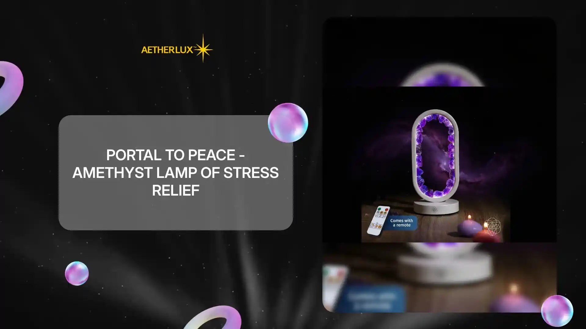 Portal to Peace - Amethyst Lamp of Stress Relief by@Outfy
