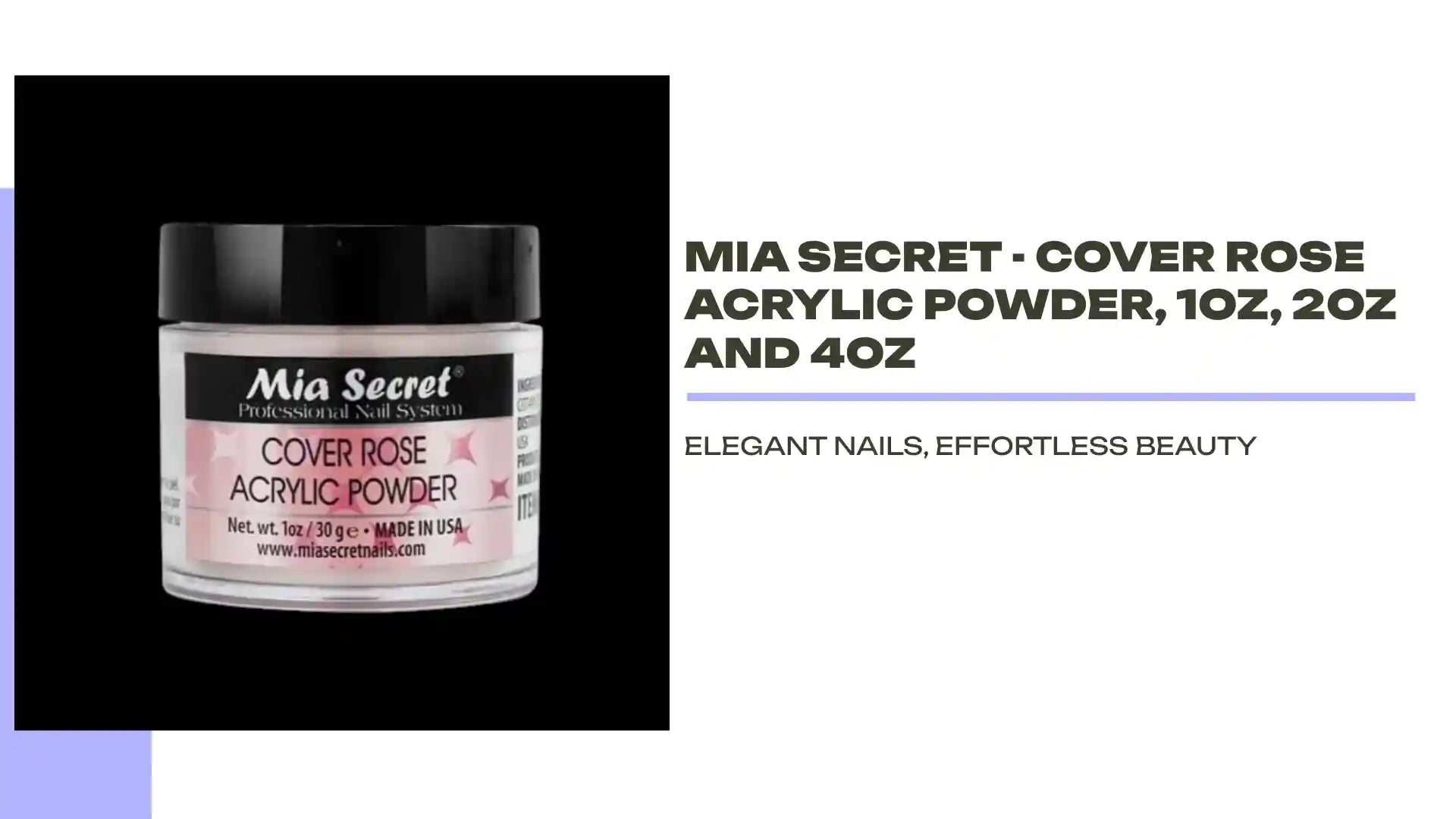 Mia Secret - Cover Rose Acrylic Powder, 1oz, 2oz and 4oz by@Outfy