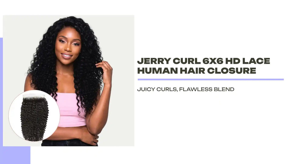 Jerry Curl 6x6 HD Lace Human Hair Closure by@Outfy