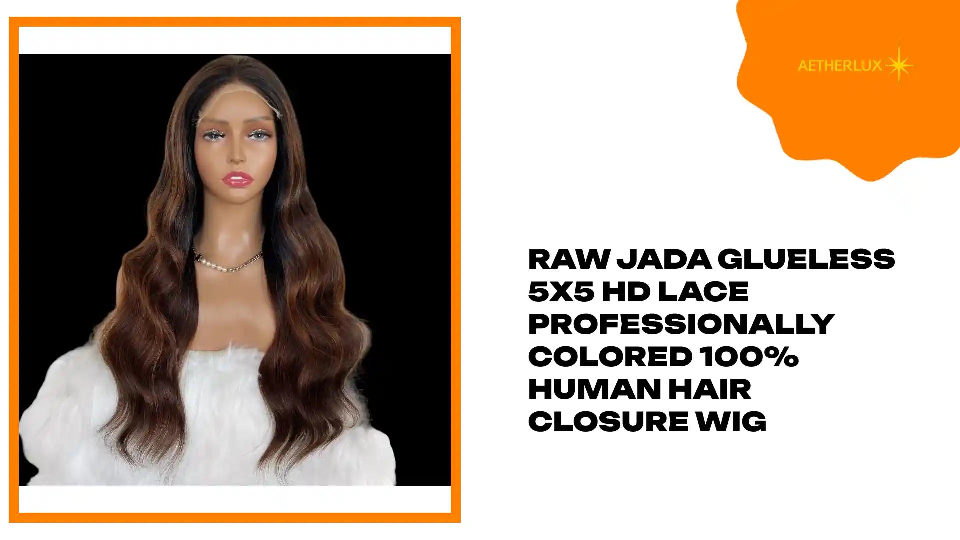 Raw Jada Glueless 5x5 HD Lace Professionally Colored 100% Human Hair Closure Wig by@Outfy