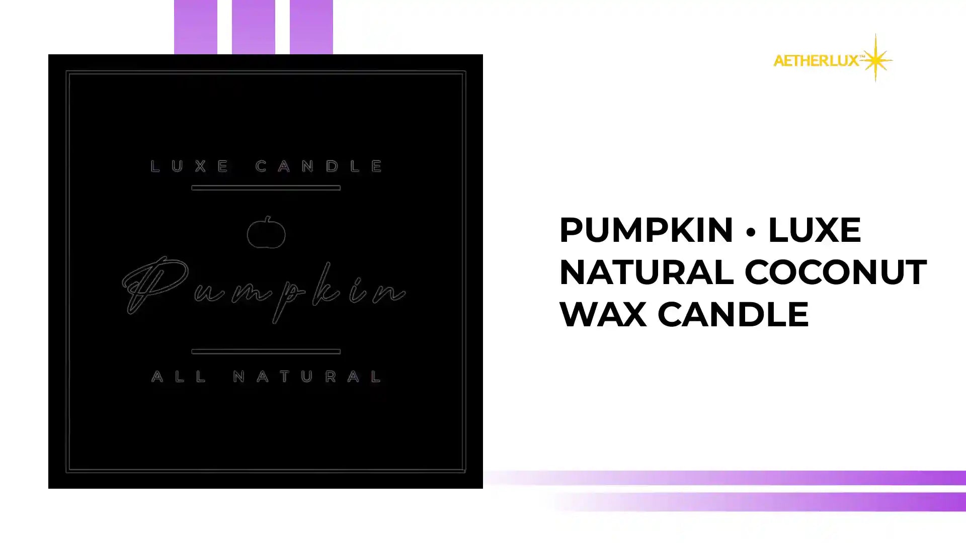 Pumpkin &bull; Luxe Natural Coconut Wax Candle by@Outfy