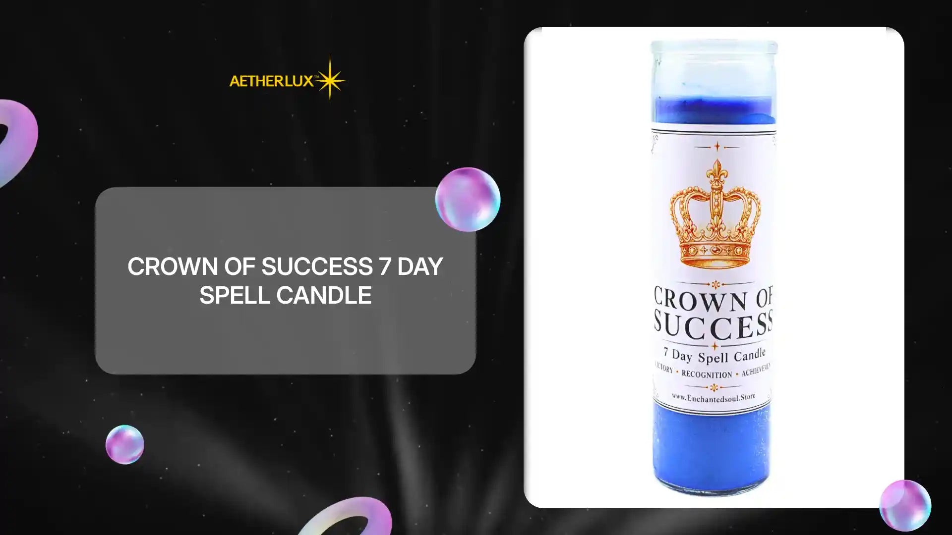 Crown of Success 7 Day Spell Candle by@Outfy