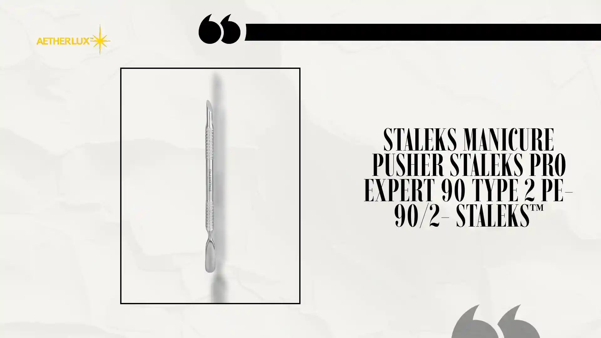 STALEKS MANICURE PUSHER STALEKS PRO EXPERT 90 TYPE 2 PE-90/2- STALEKS&trade; by@Outfy
